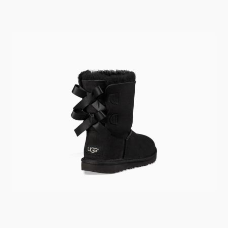 UGG Bailey Bow II Black Boots for Kids (HDFT92017)